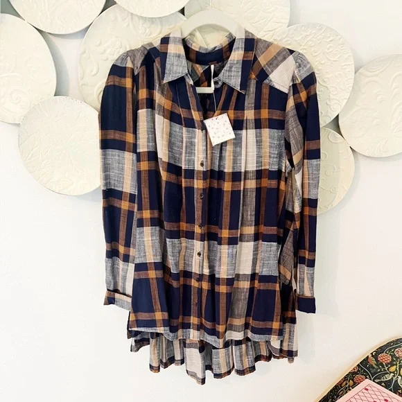 NWT Free People Preppy In Paid Top Medium - Picture 3 of 5